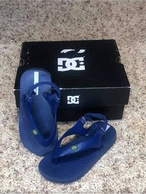 DC Youth Blue Flip-Flop Sandals with Back Strap